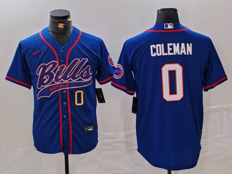 Men Buffalo Bills 0 Coleman Blue Joint Name 2024 Nike Limited NFL Jersey style 2